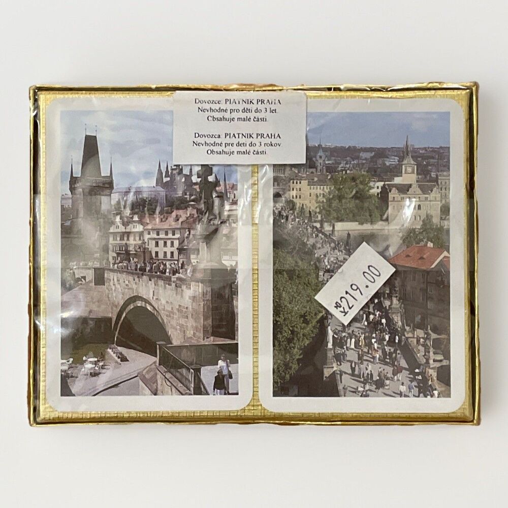 Piatnik Prague Souvenir Double-Deck Playing Cards SEALED Bridge Rummy Canasta